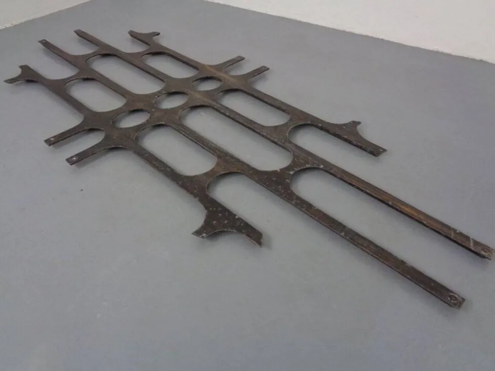 Large German Brutalist Iron Wall Sculpture, 1960s