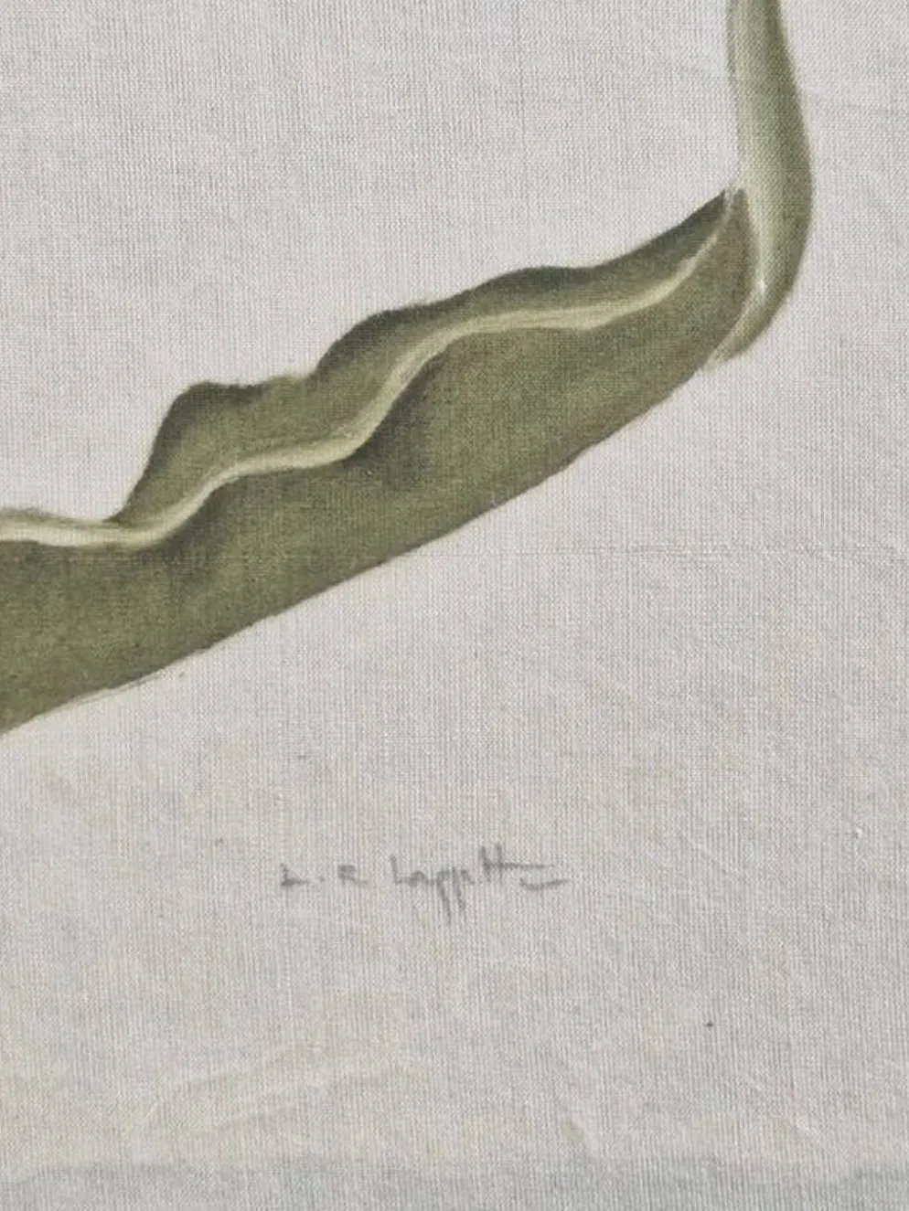 La Roche Laffitte (Né en 1943) - Dessin à l'aquarelle sur soie - Tulipe