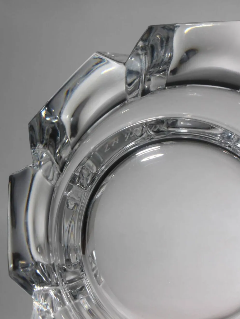 Lars Hellsten "Corona" Grand Bol en Cristal Plein, Pour Orrefors, Suède
