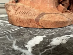La sculpture, terre cuite originale signée et dédicacée, Charles Van Oemberg