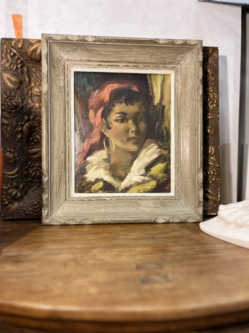 Óleo sobre tabla “Gitana”, 40’s - Francia