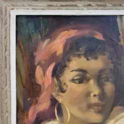 Óleo sobre tabla “Gitana”, 40’s - Francia