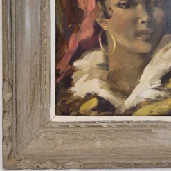 Óleo sobre tabla “Gitana”, 40’s - Francia