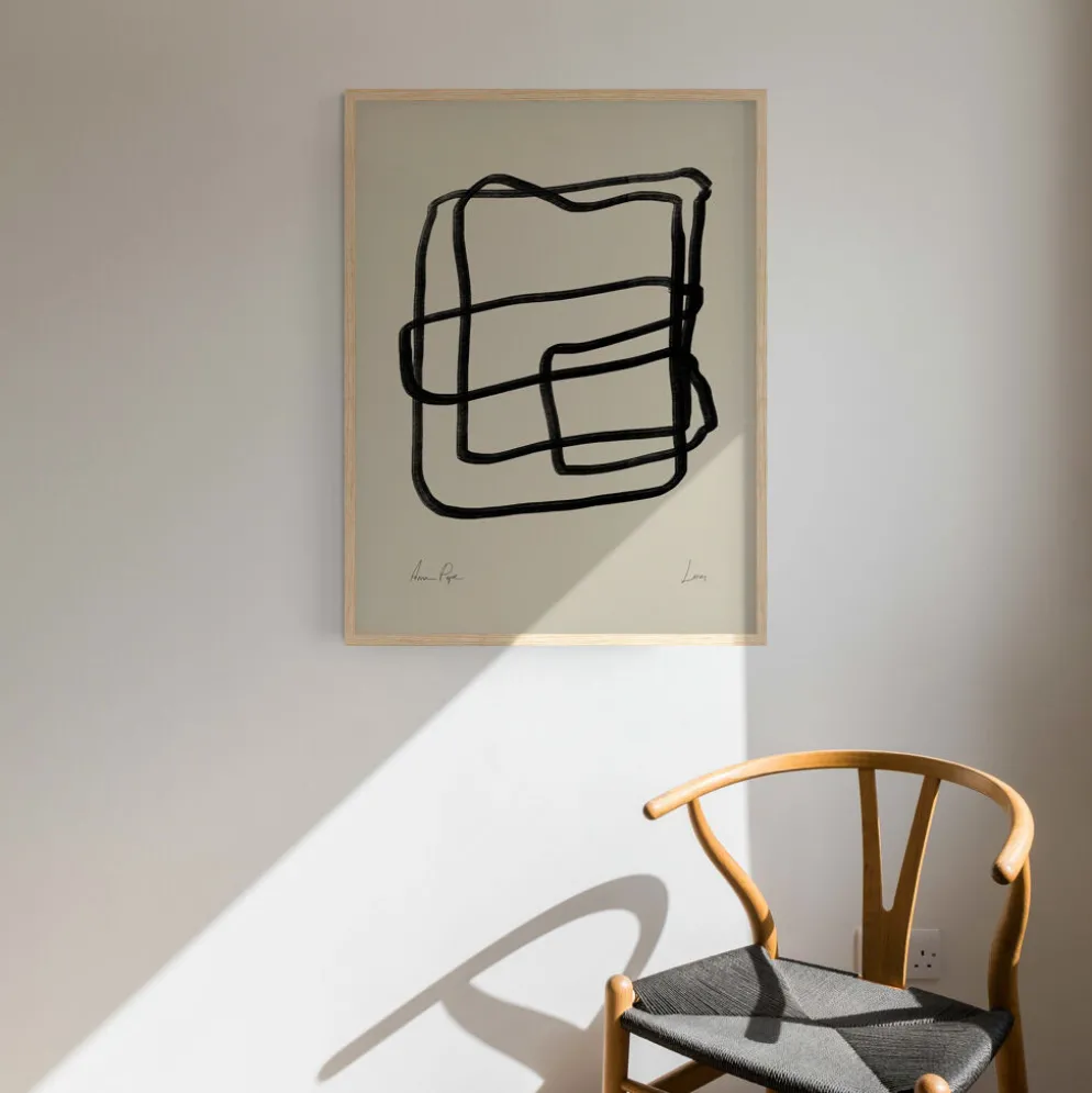 Lignes abstraites impression giclée, 50x70cm