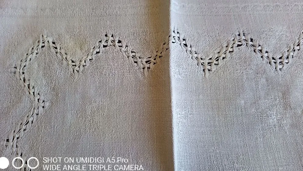 Linge de table en damassé ancien - monogrammé