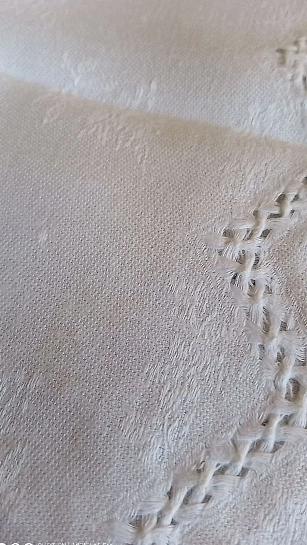 Linge de table en damassé ancien - monogrammé