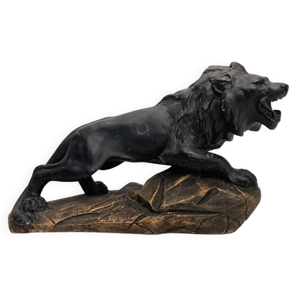 Lion rugissant art déco signé Magioni