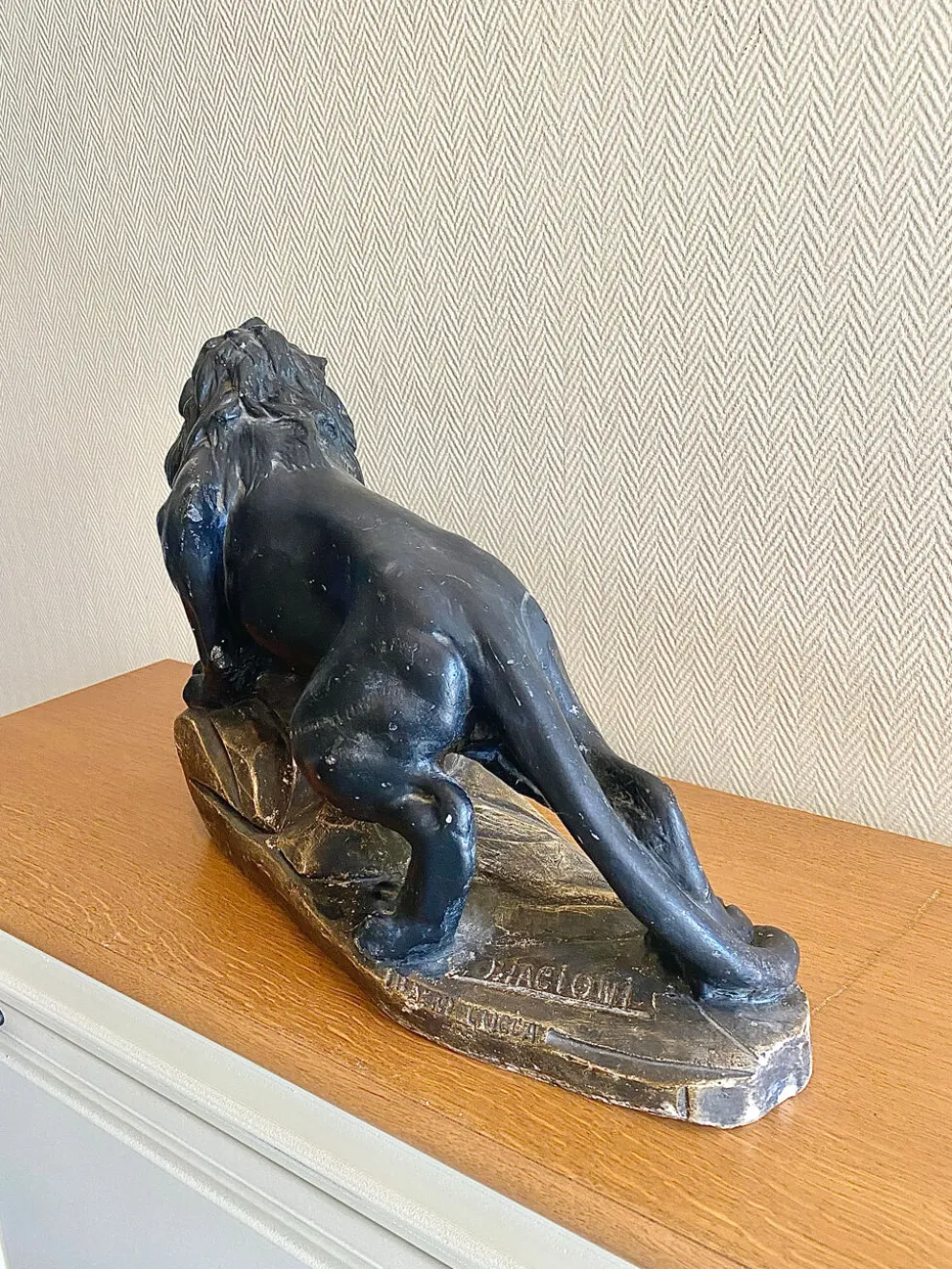 Lion rugissant art déco signé Magioni