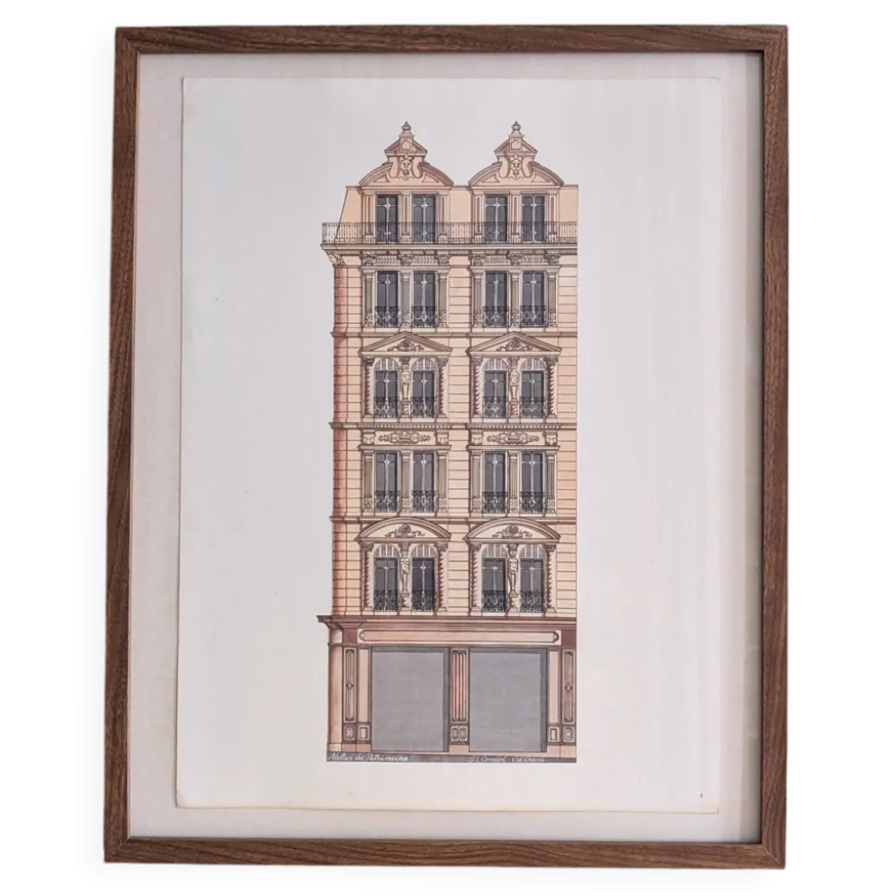Lithographie "Atelier du Patrimoine" – Catherine d'Ortoli