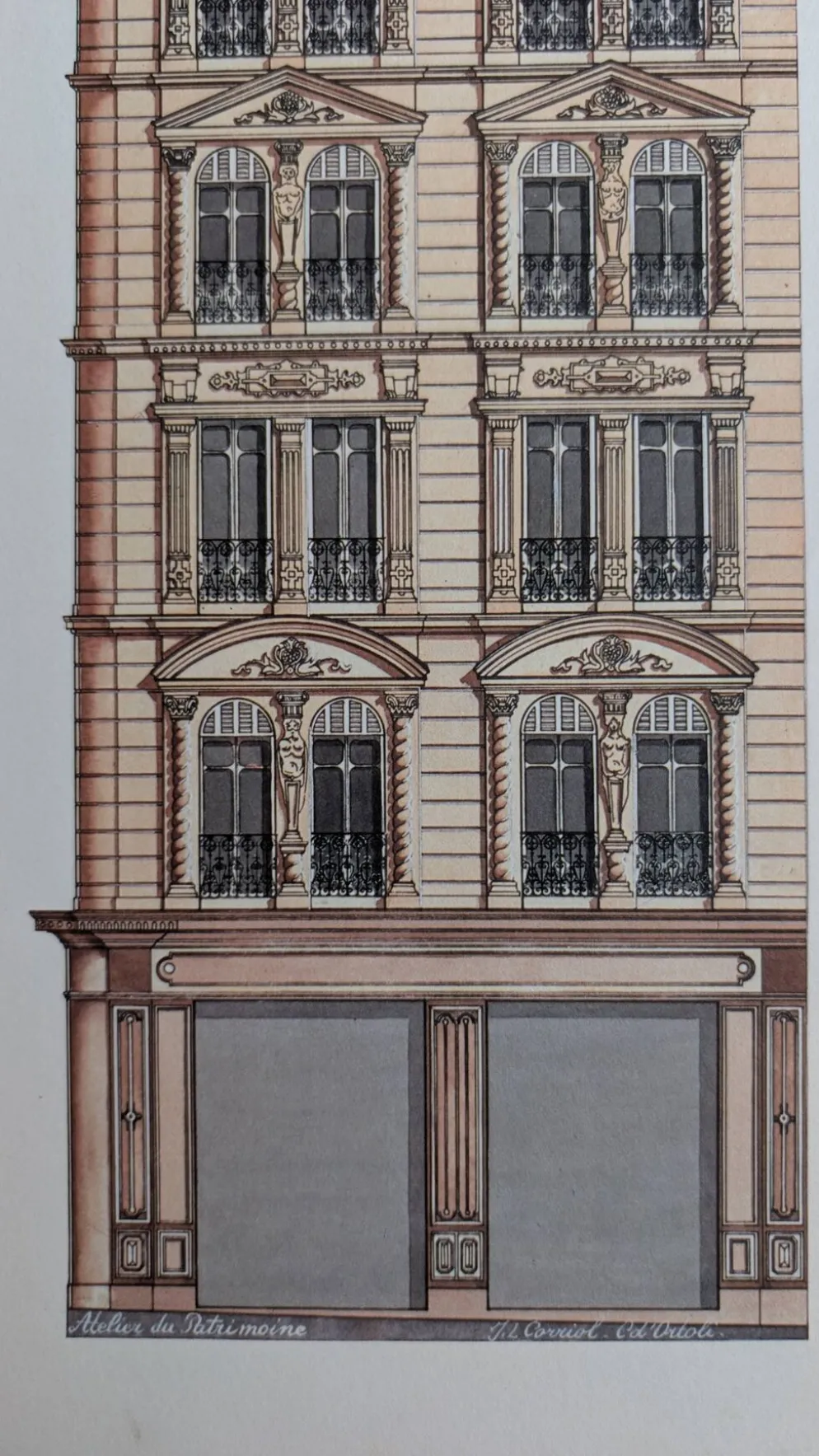 Lithographie "Atelier du Patrimoine" – Catherine d'Ortoli