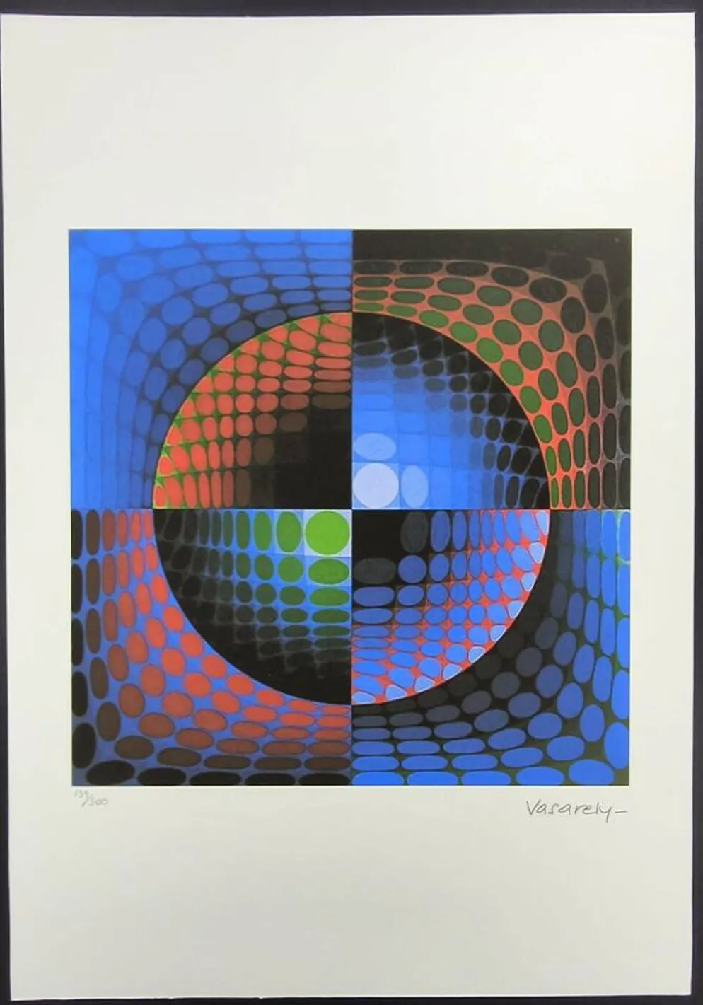 Lithographie de Victor Vasarely, édition limitée numérotée, années 1970
