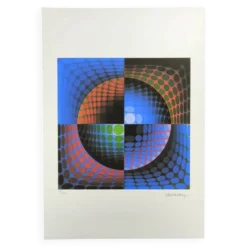 Lithographie de Victor Vasarely, édition limitée numérotée, années 1970