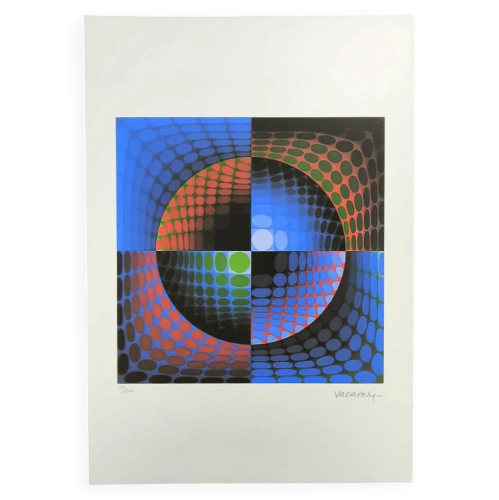 Lithographie de Victor Vasarely, édition limitée numérotée, années 1970