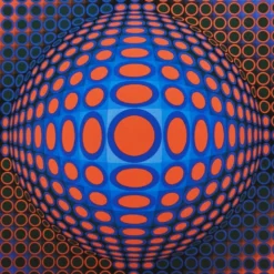 Lithographie de Victor Vasarely, édition limitée numérotée, années 1970