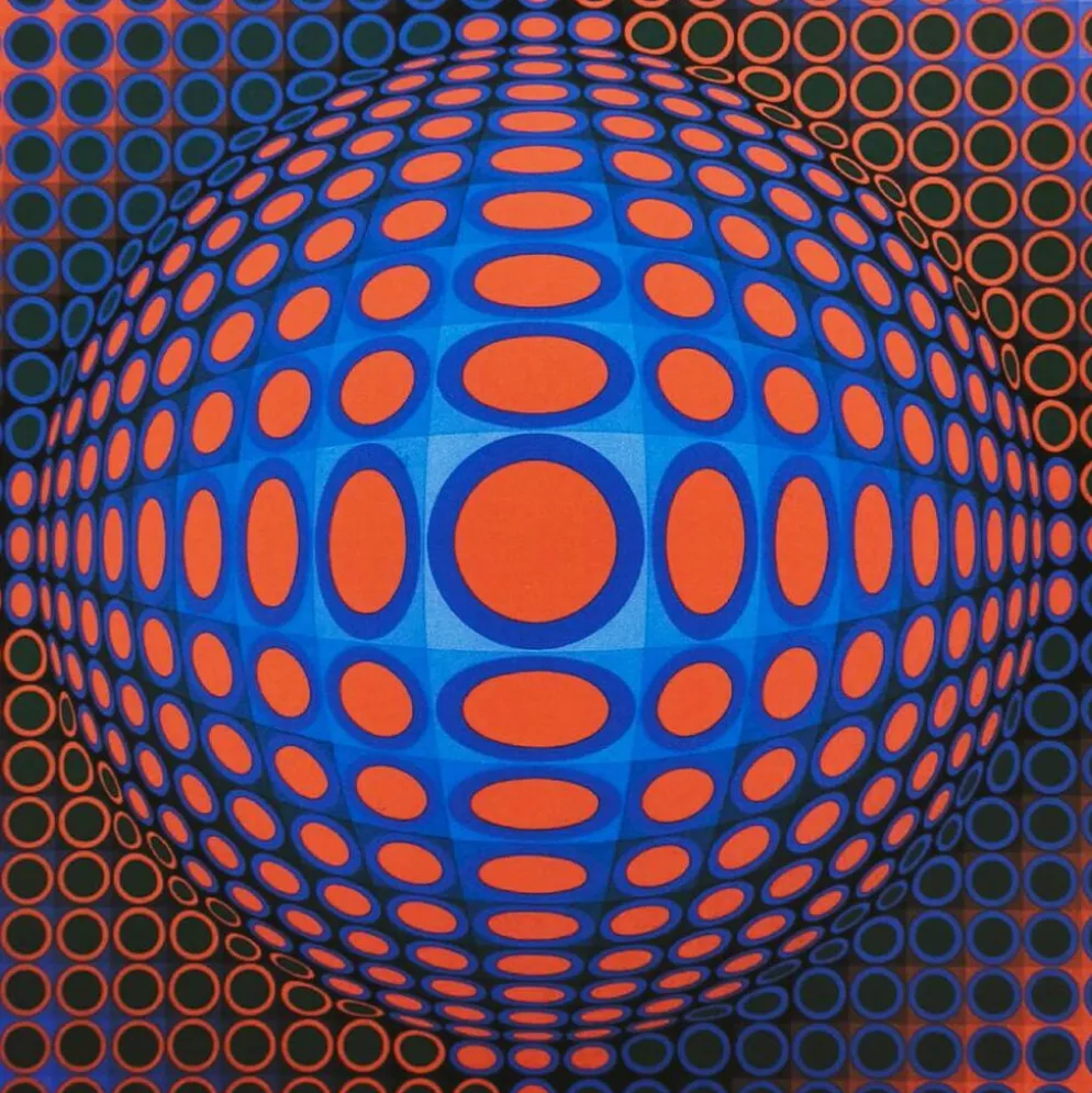 Lithographie de Victor Vasarely, édition limitée numérotée, années 1970