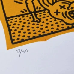 Lithographie en édition limitée de Keith Haring des années 1990