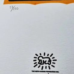Lithographie en édition limitée de Keith Haring des années 1990