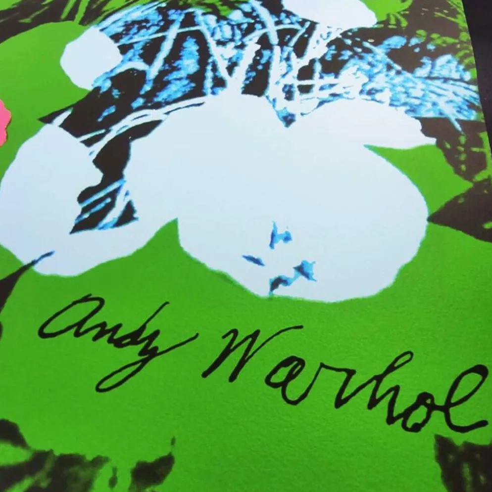 Lithographie en édition limitée "Fleurs" par Andy Warhol, années 1980, publiée par CMOA