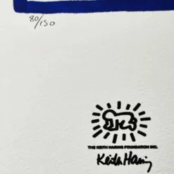 Lithographie en édition limitée de Keith Haring des années 1990 - Numérotée au crayon. Après