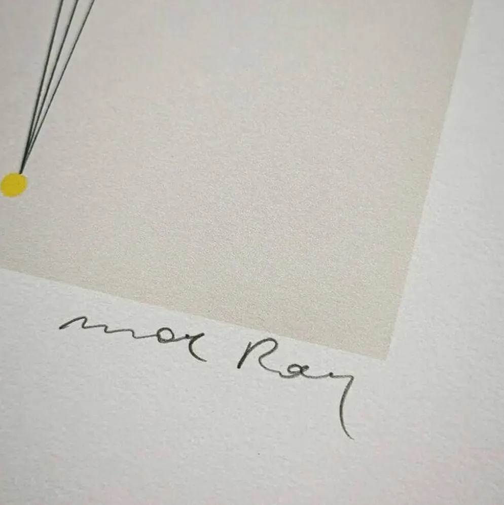 Lithographie en édition limitée de Man Ray, années 1970. Signée par l'auteur et numérotée au crayon.