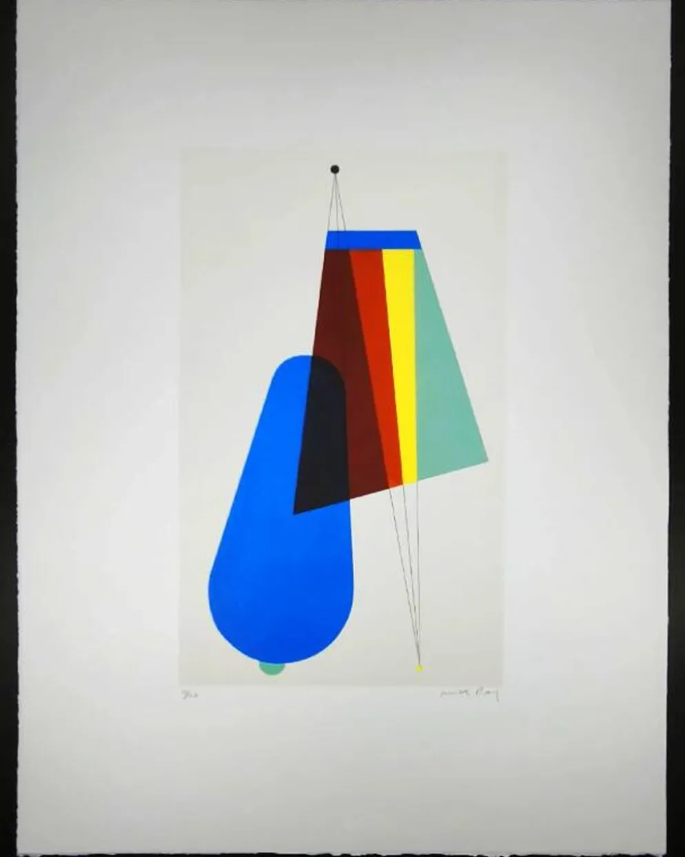 Lithographie en édition limitée de Man Ray, années 1970. Signée par l'auteur et numérotée au crayon.
