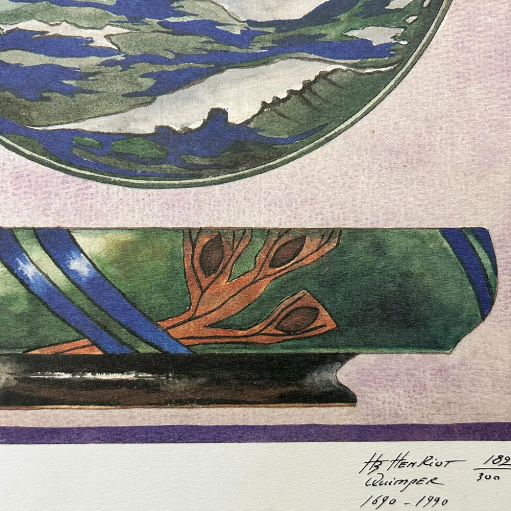 Lithographie HB Henriot Quimper signée et numérotée