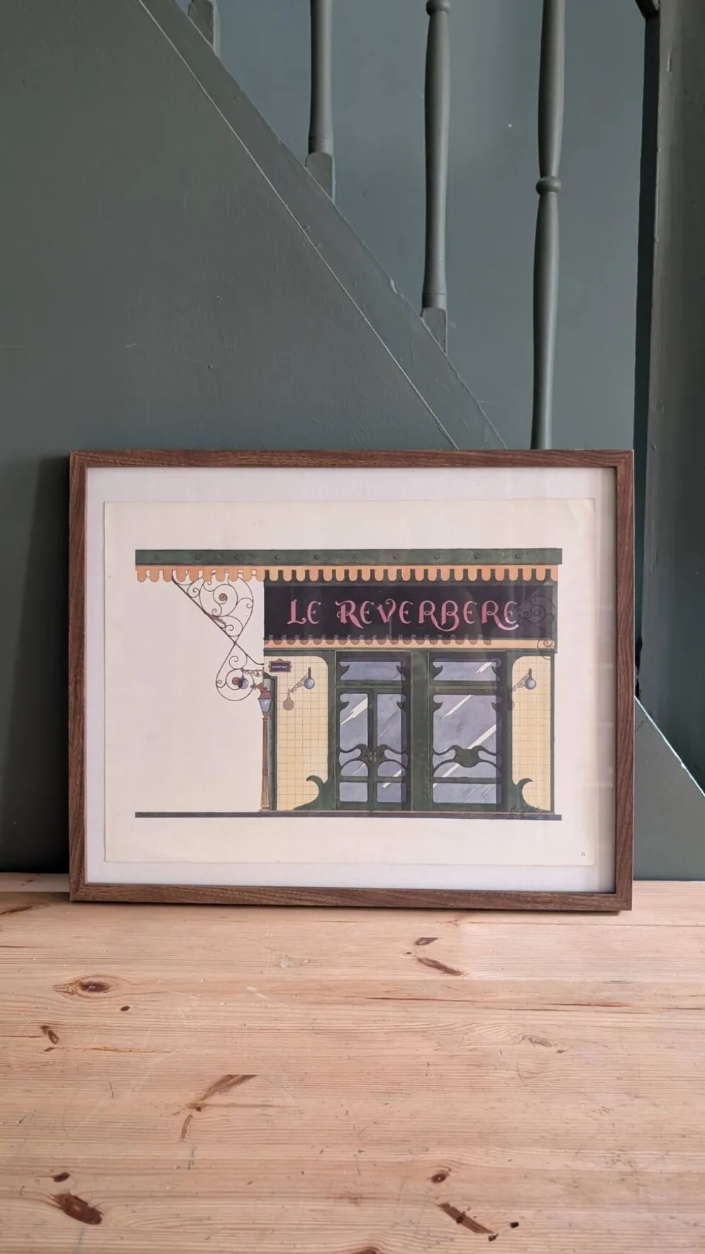 Lithographie "Le Réverbère" – Catherine d'Ortoli