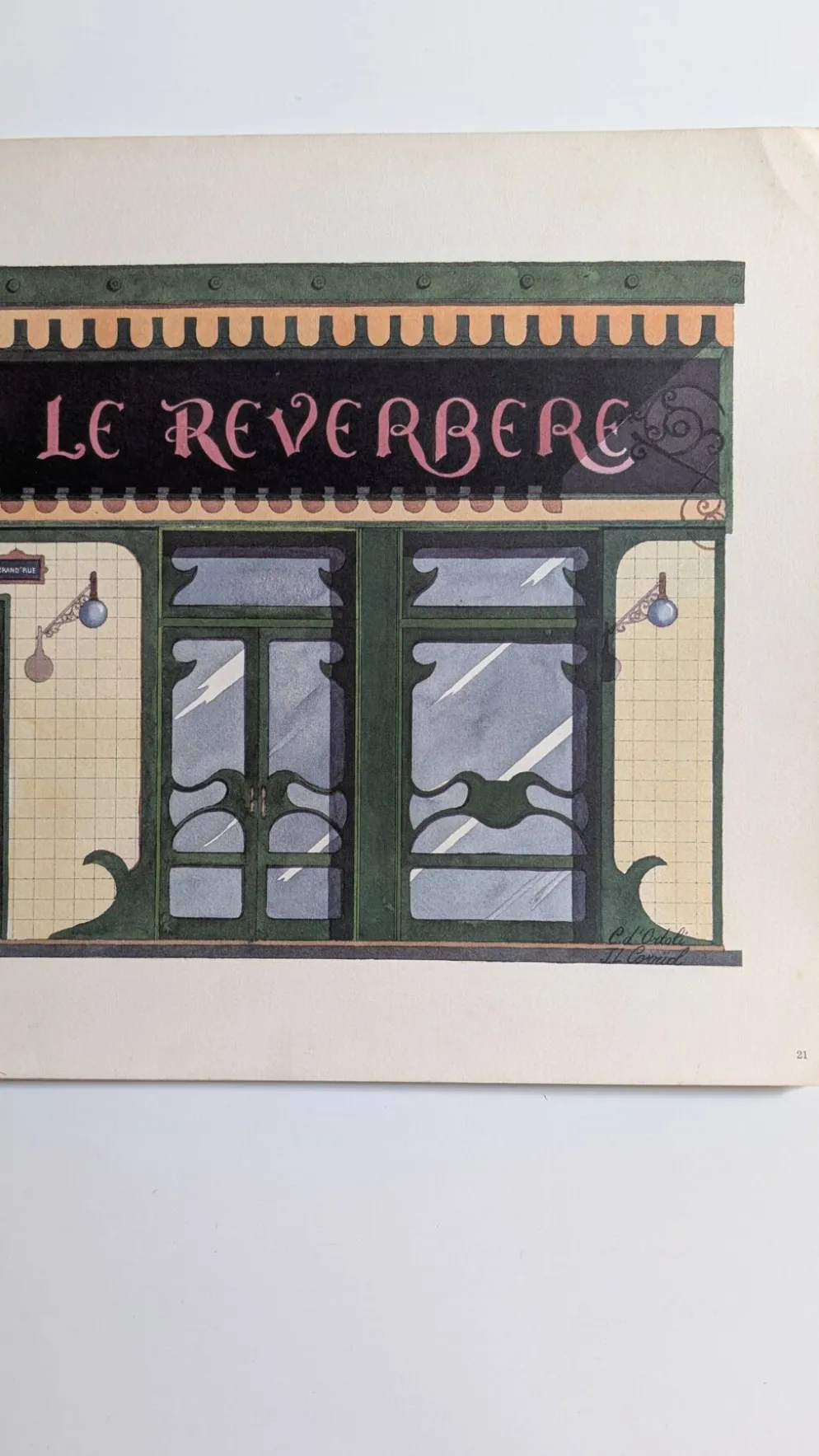 Lithographie "Le Réverbère" – Catherine d'Ortoli