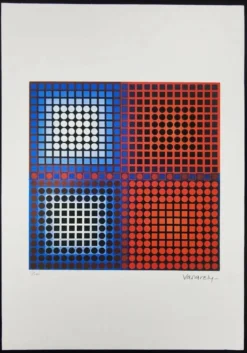 Lithographie numérotée en édition limitée de Victor Vasarely, années 1970