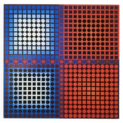 Lithographie numérotée en édition limitée de Victor Vasarely, années 1970
