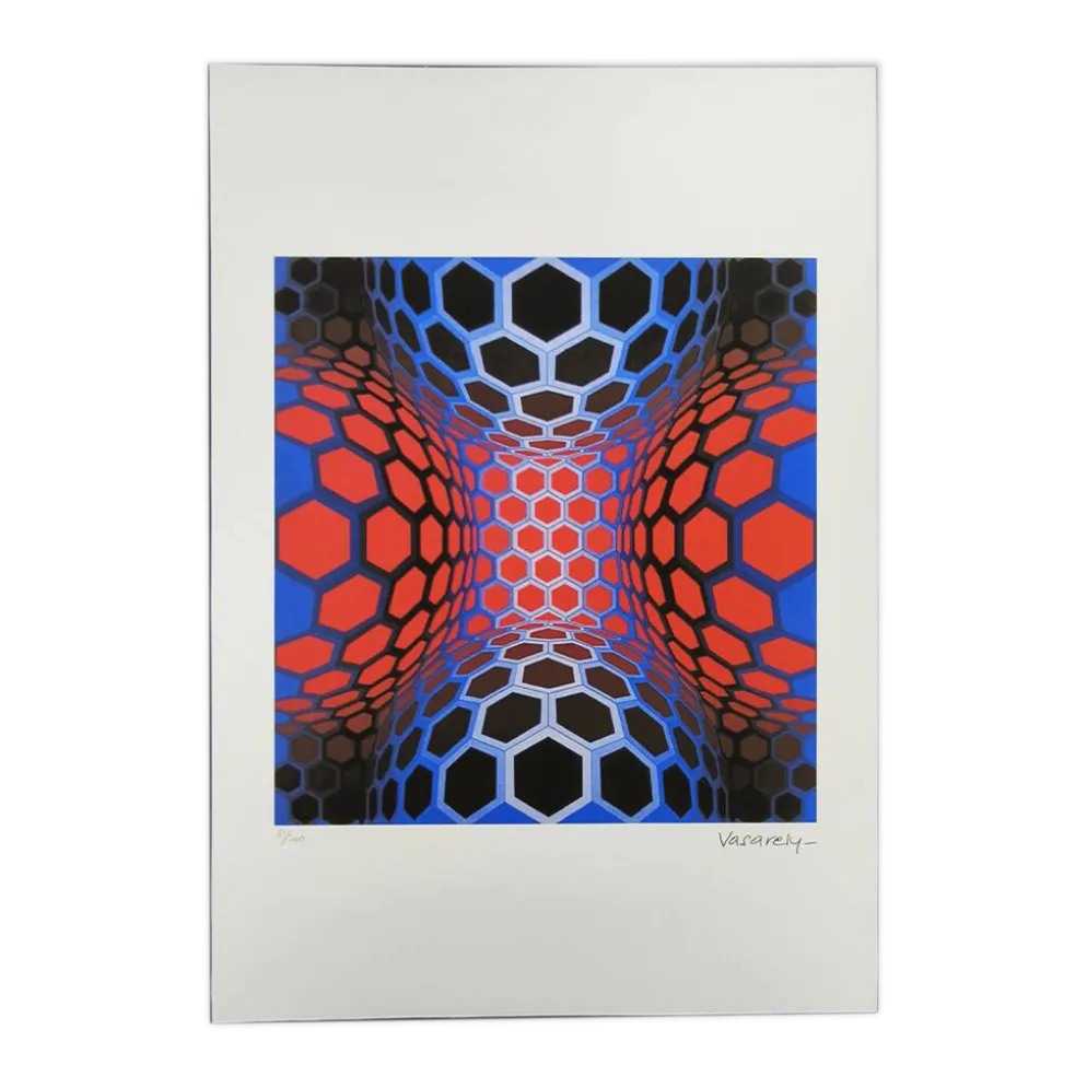 Lithographie numérotée en édition limitée de Victor Vasarely, années 1970