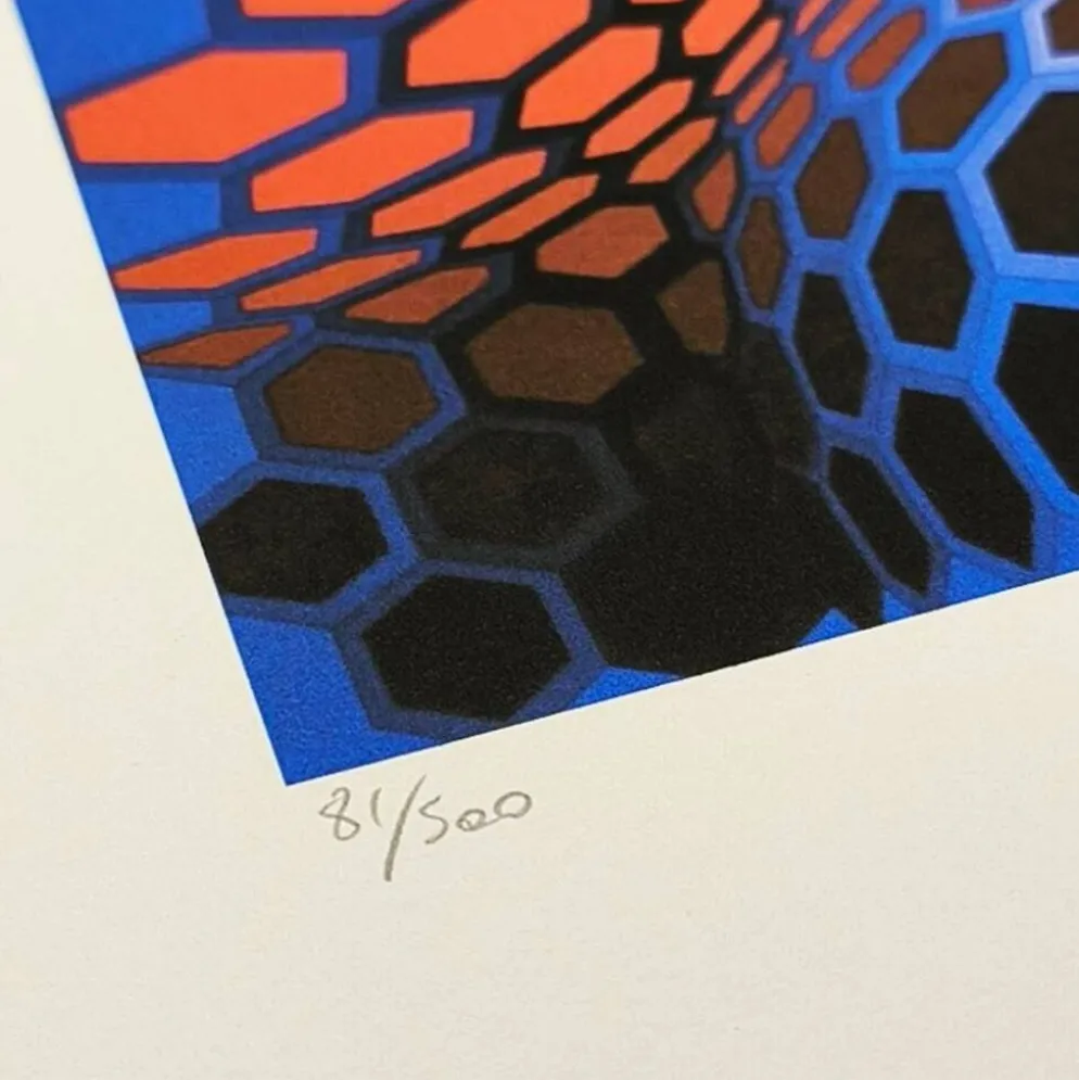 Lithographie numérotée en édition limitée de Victor Vasarely, années 1970