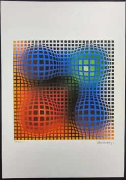 Lithographie numérotée en édition limitée de Victor Vasarely, années 1970