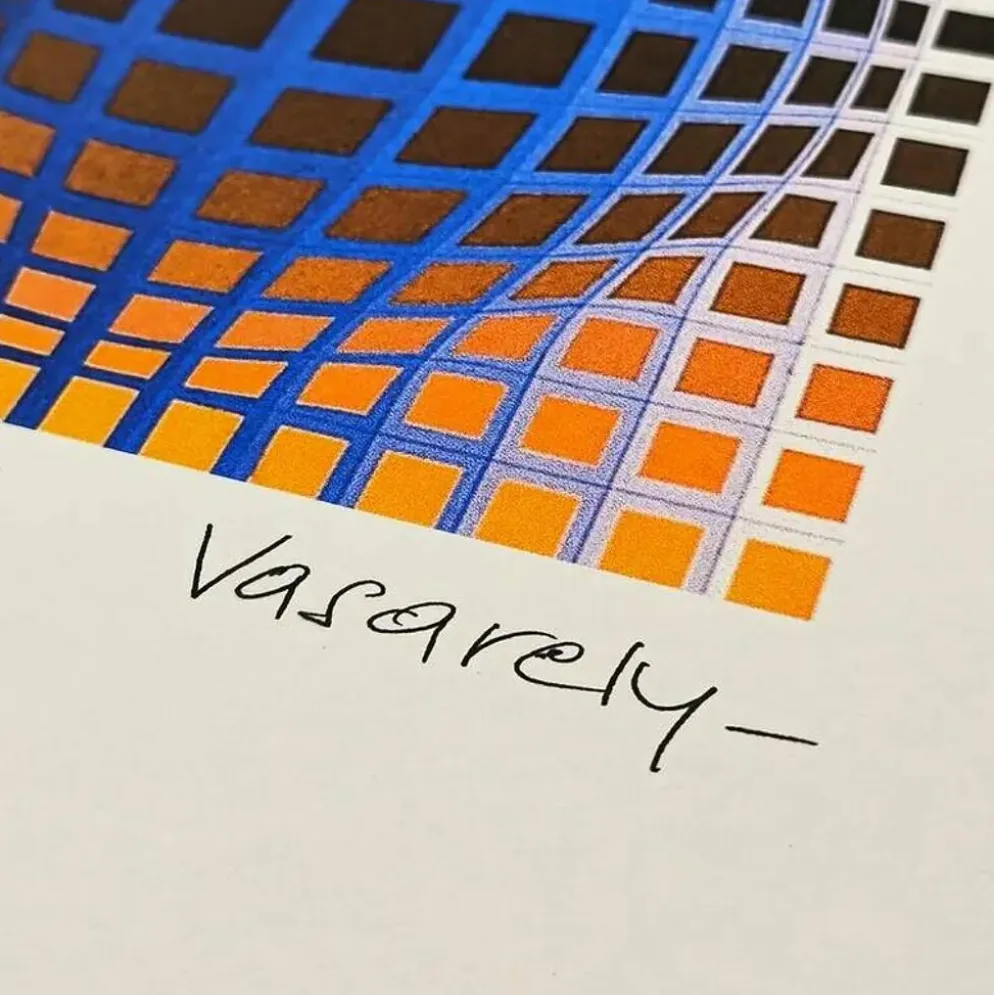 Lithographie numérotée en édition limitée de Victor Vasarely, années 1970
