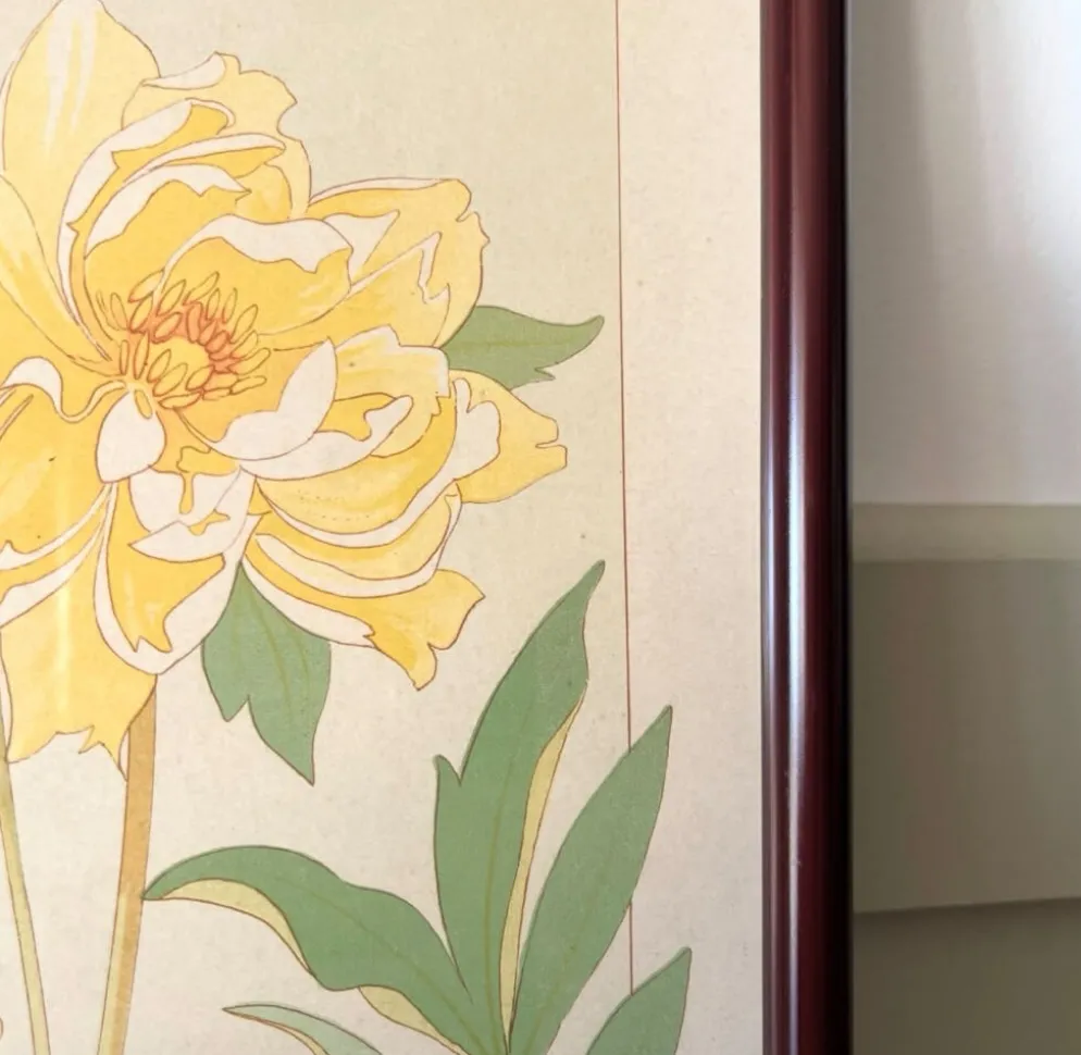 4 lithographies florales 1900