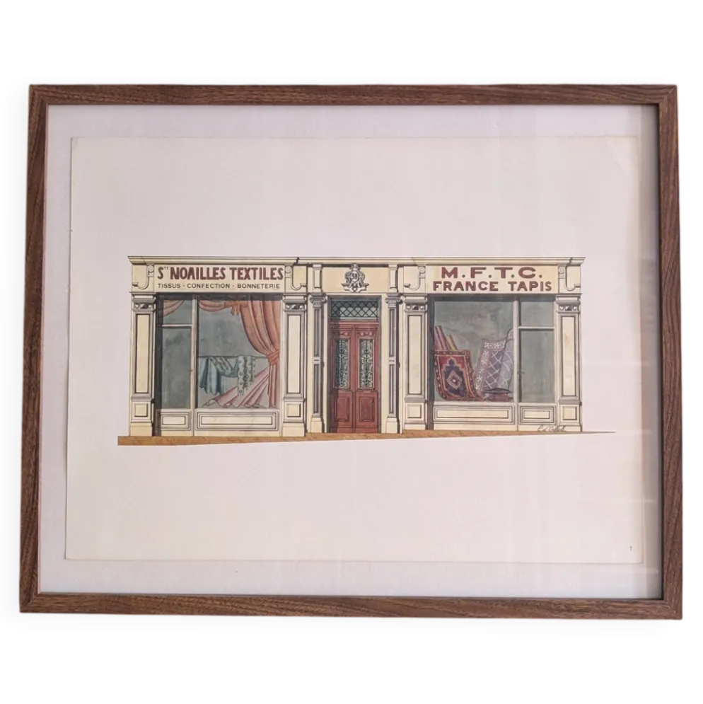 Lithographie "Ste Noailles Textiles" – Catherine d'Ortoli