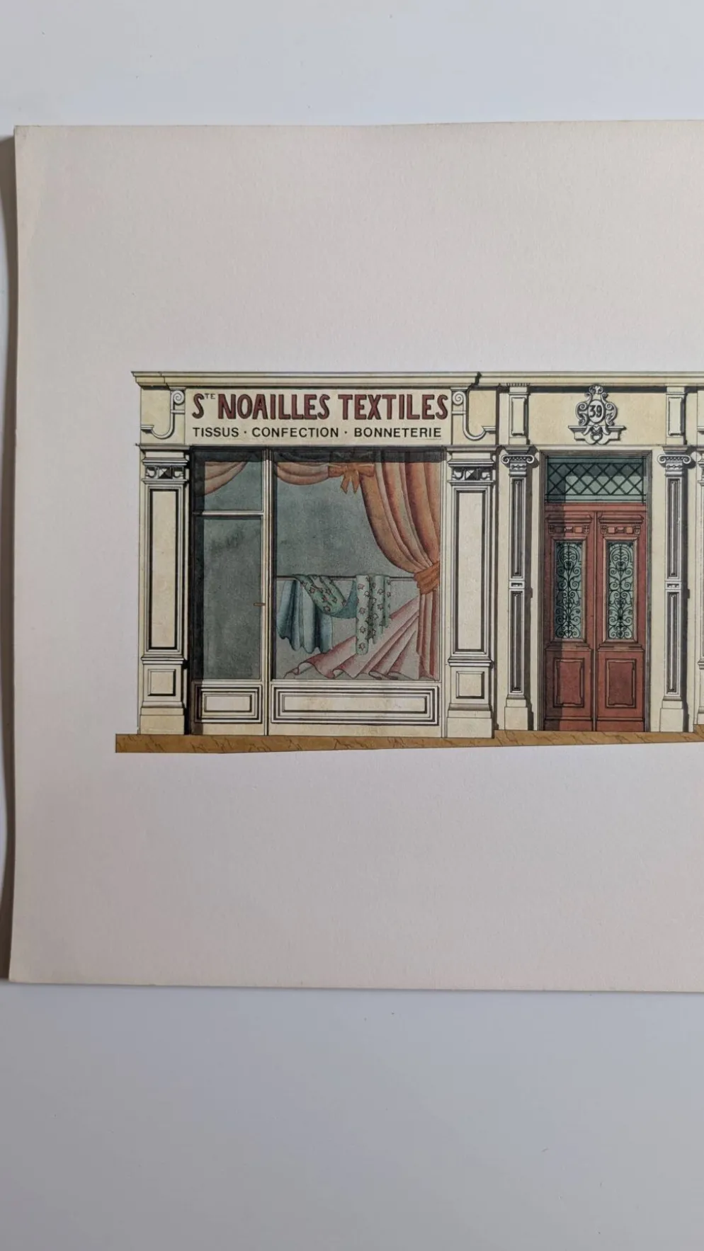 Lithographie "Ste Noailles Textiles" – Catherine d'Ortoli