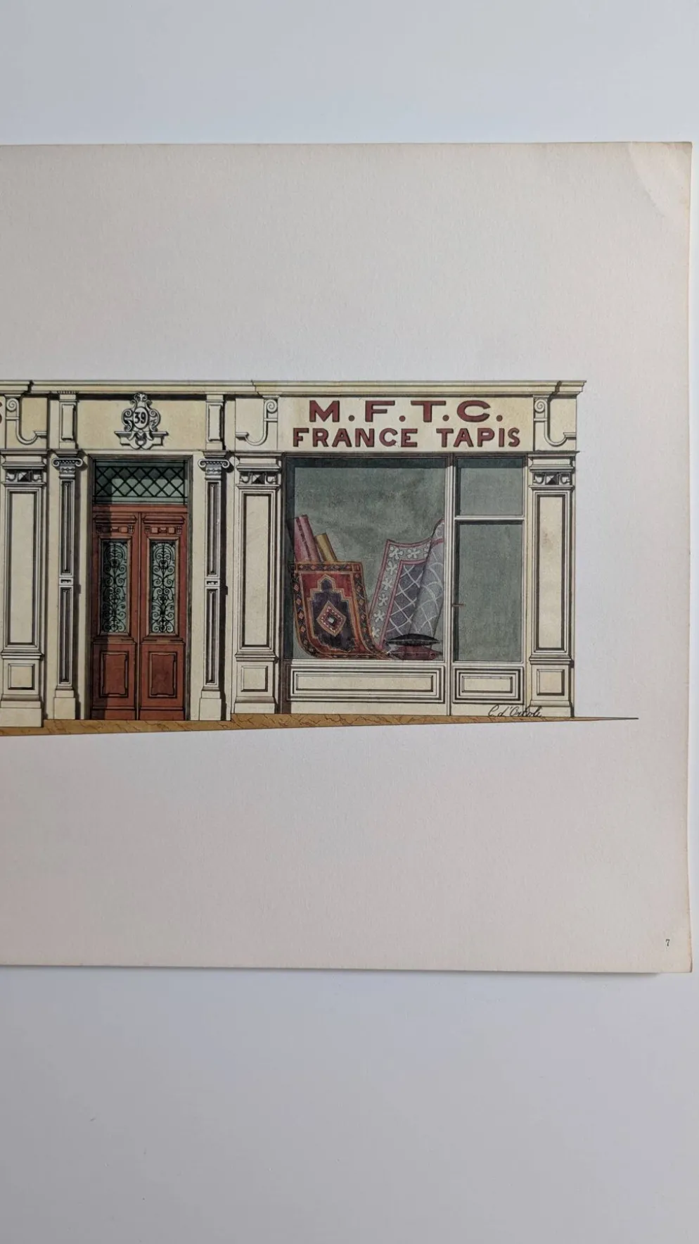 Lithographie "Ste Noailles Textiles" – Catherine d'Ortoli