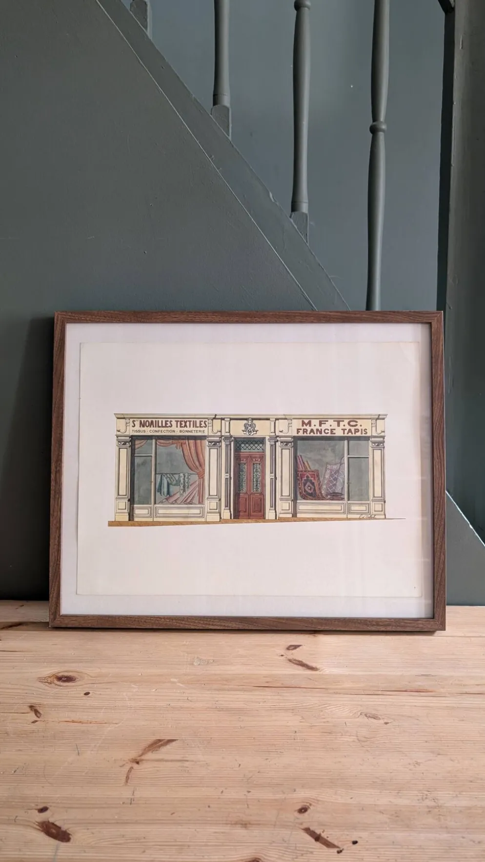 Lithographie "Ste Noailles Textiles" – Catherine d'Ortoli