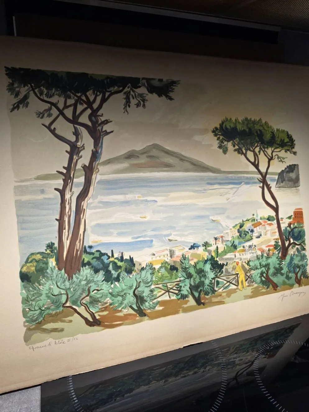Lithographie Yves Brayer "Baie de Naples"
