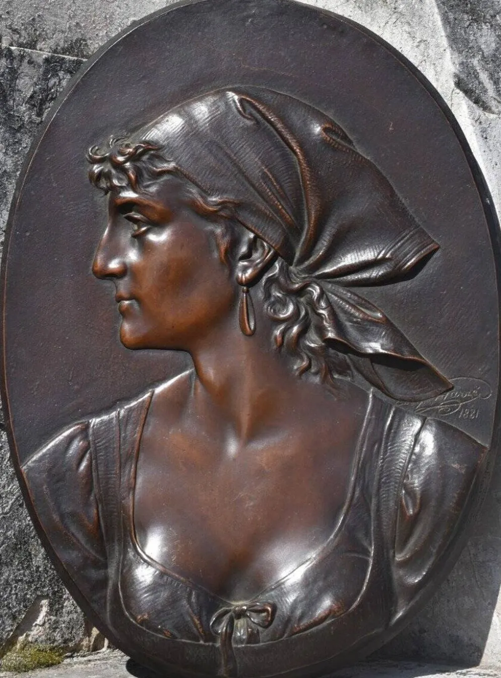 Léopold Harzé, Buste de paysanne (1881)