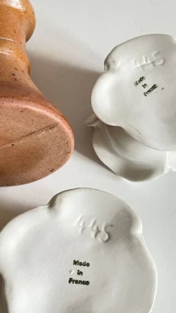 Lot bougeoirs porcelaine et grès vintage