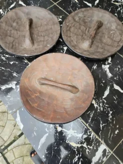 Lot de 3 Boucliers Africains Bamiléké Traditionnels