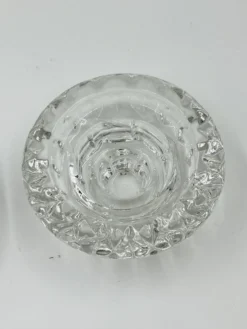 Lot de 4 Bougeoirs Cristal Ciselé Bolsius France 70s