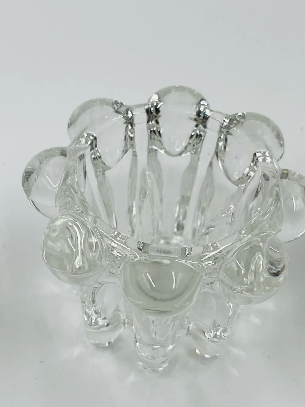 Lot de 6 bougeoirs fleurs vintage par VMC Reims - Années 60