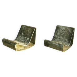 Lot de 2 chaises à bascule Loop Garden, édition originale, par Willy Guhl pour Eternit AG, Suisse, années 1950