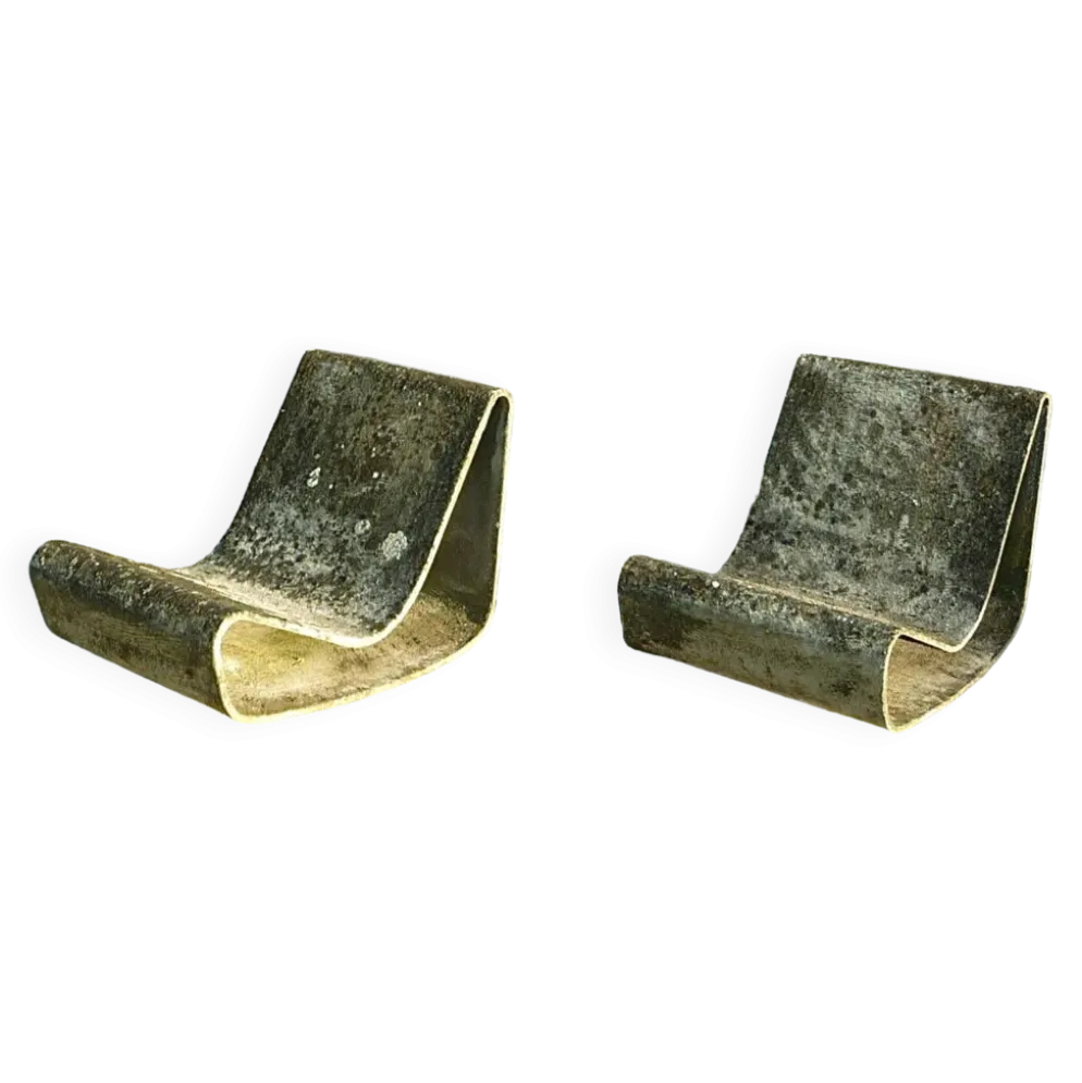 Lot de 2 chaises à bascule Loop Garden, édition originale, par Willy Guhl pour Eternit AG, Suisse, années 1950