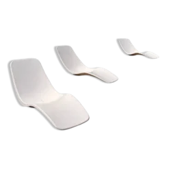 Lot de 3 chaises longues Zublena