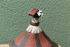 Lot de 3 chapeaux de paille et cuir, peuple Peul, Mali