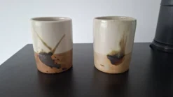 Lot de deux mini vase Poterie La Colombe